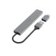 HAMA USB хъб, 4 порта, USB 3.2 Gen 1, 5 Gbit/s, ултратънък, вкл. USB-C адаптер