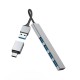 HAMA USB хъб, 4 порта, USB 3.2 Gen 1, 5 Gbit/s, ултратънък, вкл. USB-C адаптер