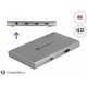 Хъб Delock Thunderbolt, 4 портов, 3 x Thunderbol 4, 1x USB-A, Сив