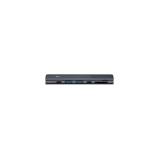 Мултипортов адаптер, RAPOO UCM-2003, 7 в 2, USB-A, USB-C, HDMI, SD/MicroSD, Черен Мултипортов адаптер, RAPOO UCM-2003, 7 в 2, USB-A, USB-C, HDMI, SD/MicroSD, Черен