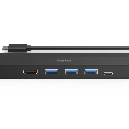 USB-C хъб HAMA, мултипорт, 6 порта, 3 x USB-A, USB-C, HDMI, LAN/Ethernet