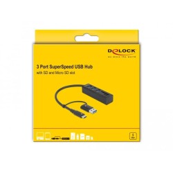 USB Хъб, 3 порта, DELOCK-63859