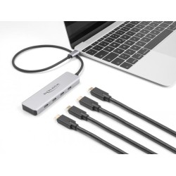 USB хъб Delock 64231, USB-C - 4 x USB-C, 10 Gbps