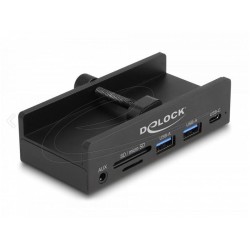 Външен USB Хъб, 3-порта, 5 Gbps, 2 x USB-A, 1 x USB-C, четец на карти с 2 слота
