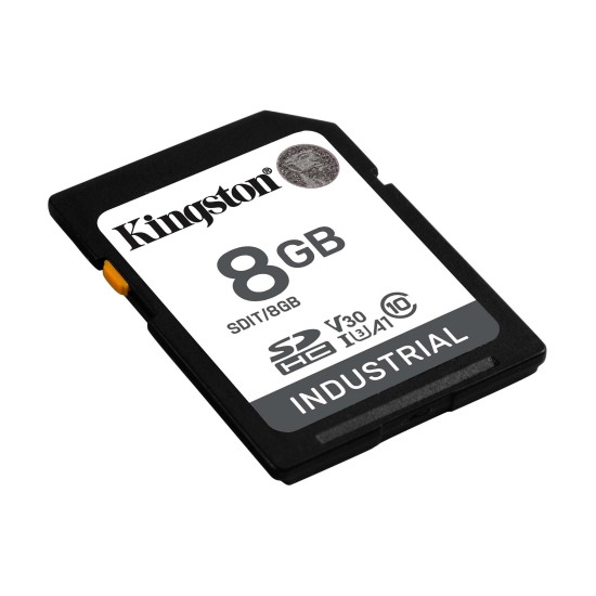 Карта памет Kingston 8GB SDHC Industrial C10, UHS-I, U3, V30, A1