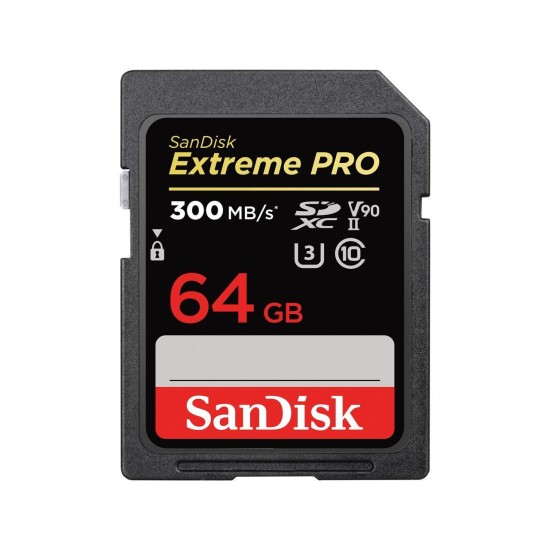 Карта памет SANDISK Extreme PRO SDXC, 64GB, UHS-II, До 300 MB/s