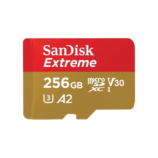 Карта памет SANDISK Extreme microSDXC, 256GB, Class 10 U3, V30 130 MB/s