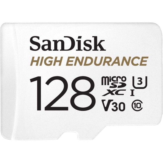 Карта памет SANDISK MAX Endurance, SD Адаптер, micro SDXC UHD, V30, 128GB, Class 10
