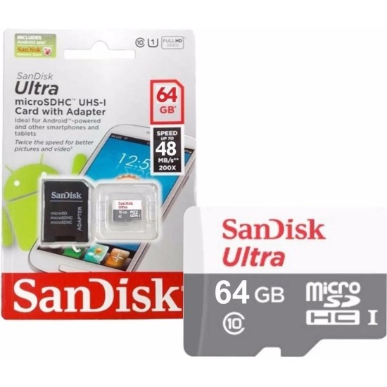 Карта памет SANDISK Ultra microSDHC UHS-I, 64GB