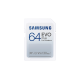 Карта памет Samsung EVO Plus, SD Card, 64GB, Бяла