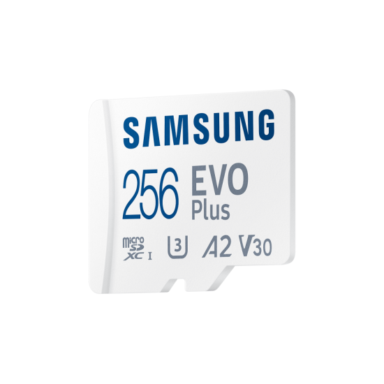 Карта памет Samsung EVO Plus, microSDXC, UHS-I, 256GB, Адаптер