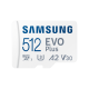 Карта памет Samsung EVO Plus, microSDXC, UHS-I, 512GB, Адаптер