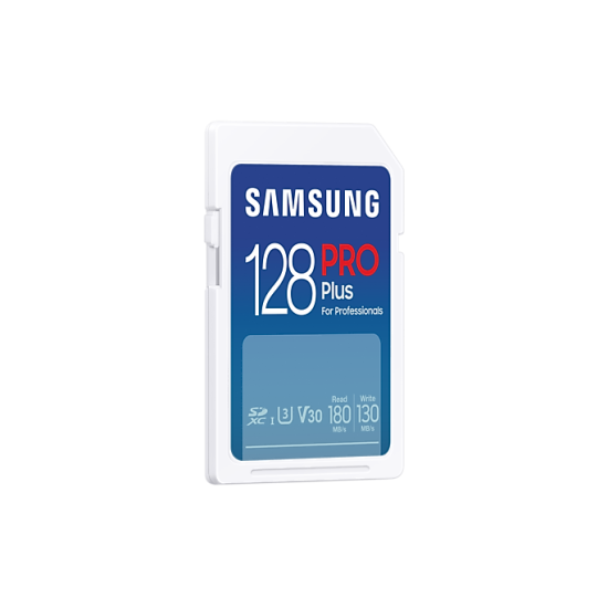 Карта памет Samsung PRO Plus, SD Card, 128GB, Бяла