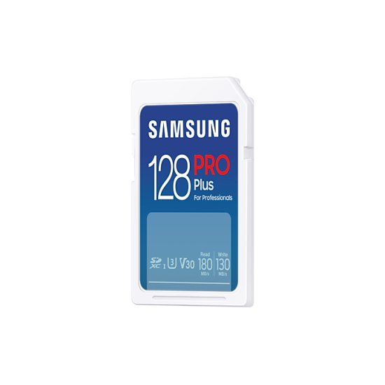 Карта памет Samsung PRO Plus, SD Card, 128GB, Бяла