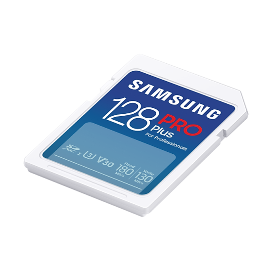 Карта памет Samsung PRO Plus, SD Card, 128GB, Бяла