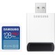 Карта памет Samsung PRO Plus, SD Card, 128GB, USB Четец, Бяла