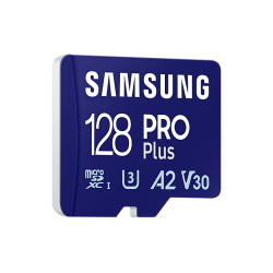 Карта памет Samsung PRO Plus, microSDXC, UHS-I, 128GB, Адаптер