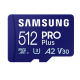 Карта памет Samsung PRO Plus, microSDXC, UHS-I, 512GB, Адаптер, USB четец