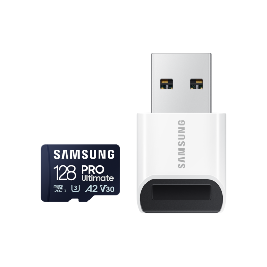 Карта памет Samsung PRO Ultimate, microSDXC, UHS-I, 128GB, Адаптер, USB четец