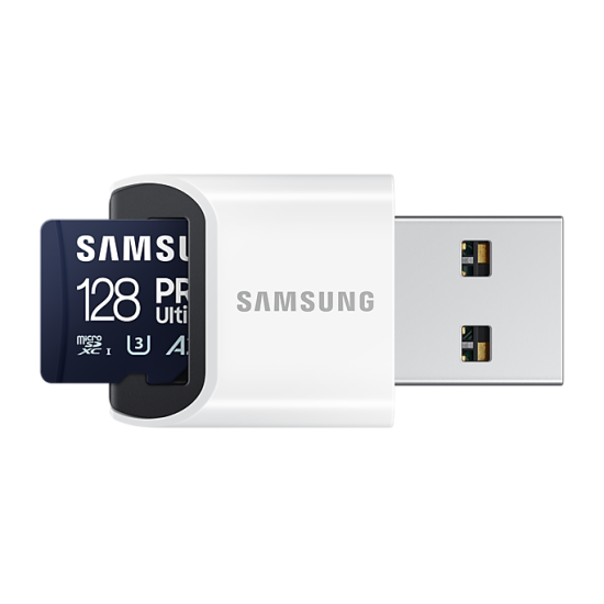 Карта памет Samsung PRO Ultimate, microSDXC, UHS-I, 128GB, Адаптер, USB четец