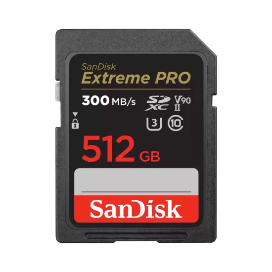 SanDisk Карта памет Extreme Pro SDXC 512GB, 300MB/s, V90 UHS-II SanDisk Карта памет Extreme Pro SDXC 512GB, 300MB/s, V90 UHS-II