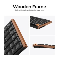 Безжчина механична клавиатура Keychron K3 MAX SE Black QMK/VIA - Milk POM Red Switch