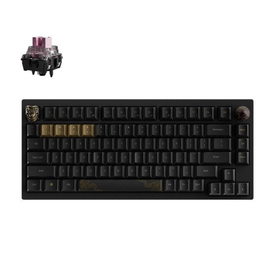 Безжична Механична клавиатура Keychron Black Myth Wukong - TTC Golden Pink Switch Безжична Механична клавиатура Keychron Black Myth Wukong - TTC Golden Pink Switch