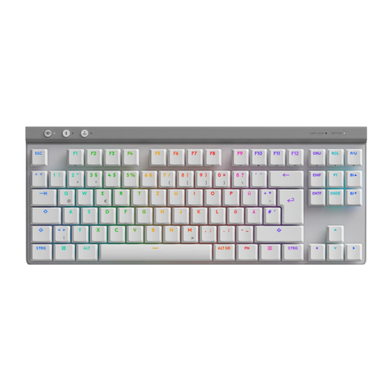 Безжична геймърска клавиатура Logitech G515 Lightspeed TKL White