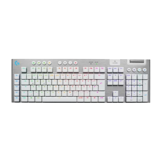 Безжична геймърска механична клавиатура Logitech G915X White Lightspeed - GL Tactile Switch