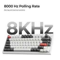 Безжична механичка клавиатура Keychron Q1 Ultra 8K Black - Silk POM Switch Brown