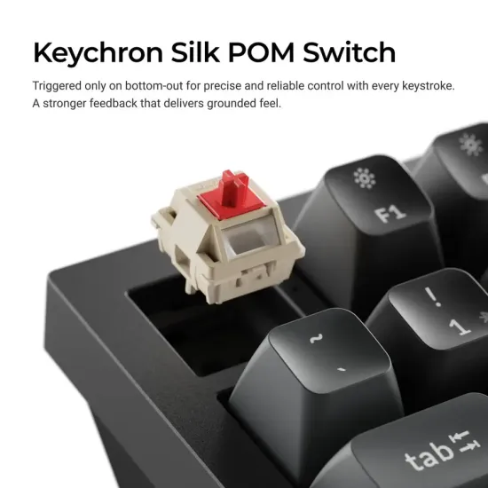 Безжична механичка клавиатура Keychron Q1 Ultra 8K Black - Silk POM Switch Red Безжична механичка клавиатура Keychron Q1 Ultra 8K Black - Silk POM Switch Red