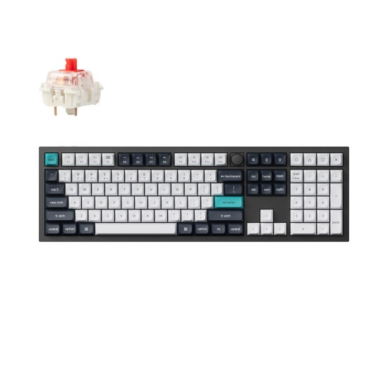 Безжична механичка клавиатура Keychron Q6 MAX Gateron Jupiter Red Switch - Carbon Black