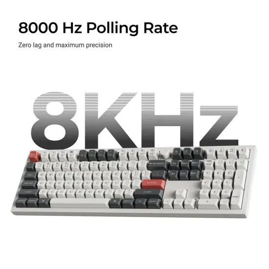 Безжична механичка клавиатура Keychron Q6 Ultra 8K Black - Silk POM Switch Banana