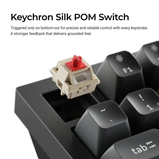 Безжична механичка клавиатура Keychron Q6 Ultra 8K Black - Silk POM Switch Banana