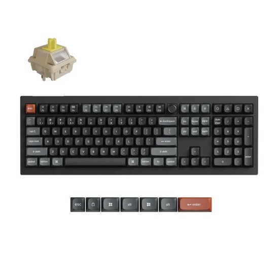 Безжична механичка клавиатура Keychron V6 Ultra 8K - Silk POM Switch Banana Безжична механичка клавиатура Keychron V6 Ultra 8K - Silk POM Switch Banana