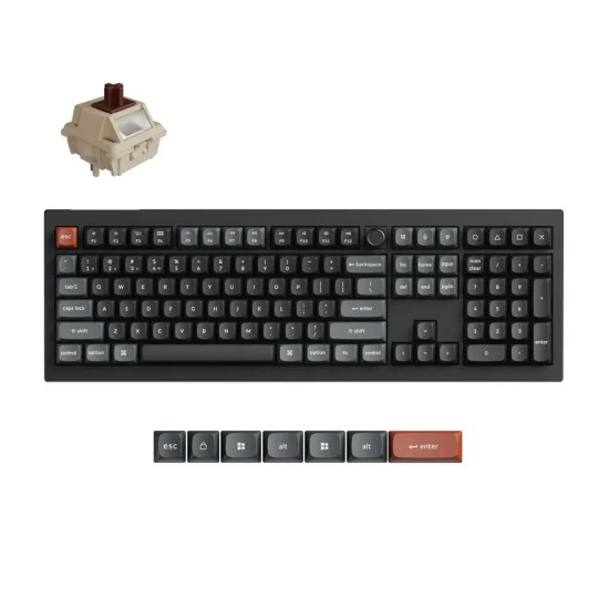 Безжична механичка клавиатура Keychron V6 Ultra 8K - Silk POM Switch Brown Безжична механичка клавиатура Keychron V6 Ultra 8K - Silk POM Switch Brown