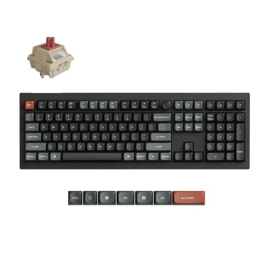 Безжична механичка клавиатура Keychron V6 Ultra 8K - Silk POM Switch Red Безжична механичка клавиатура Keychron V6 Ultra 8K - Silk POM Switch Red