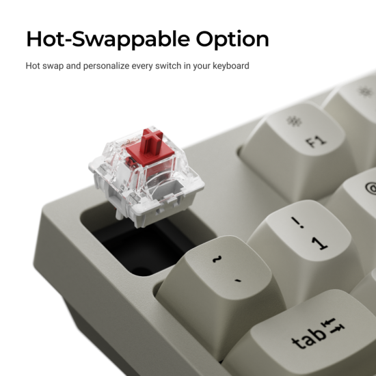 Геймърска Механична клавиатура Keychron C1 Pro 8K QMK - Super Red Switch