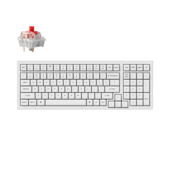 Геймърска Механична клавиатура Keychron K4 Pro White K4P-O1