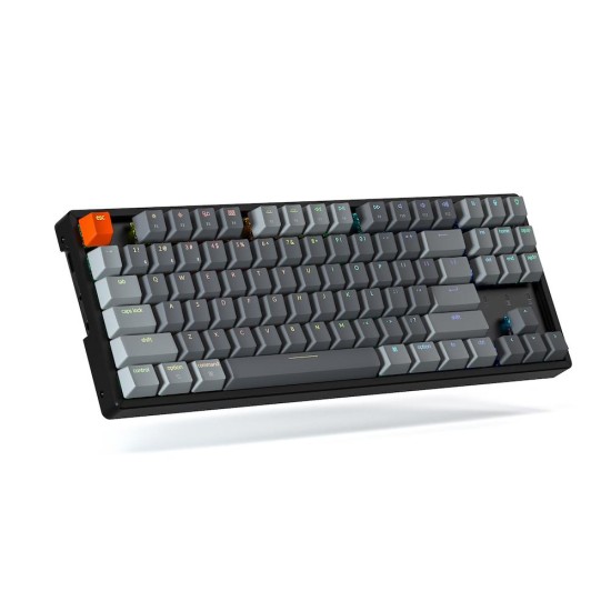 Геймърска Механична клавиатура Keychron K8 Aluminum Hot-Swappable TKL Gateron Brown Switch RGB LED ABS