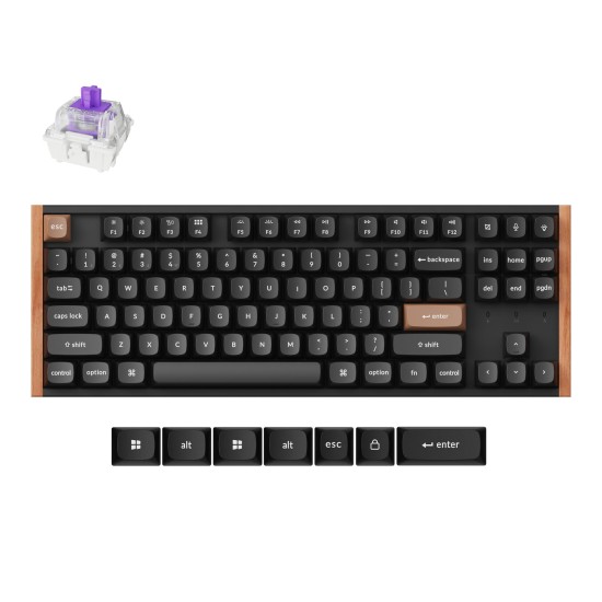 Геймърска Механична клавиатура Keychron K8 HE Magnetic Switch - Black Special Edition