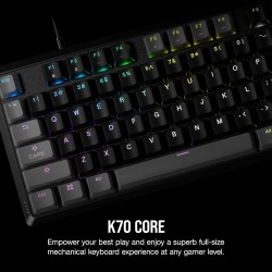 Геймърска механична клавиатура CORSAIR K70 Core RGB Corsair Linear Red Switch - Carbon Gray Геймърска механична клавиатура CORSAIR K70 Core RGB Corsair Linear Red Switch - Carbon Gray