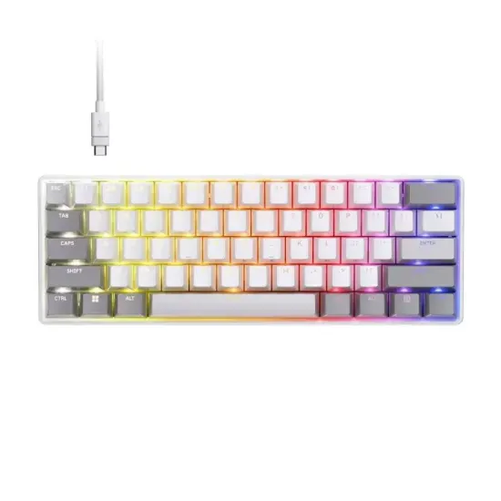 Геймърскa механична клавиатура Corsair Clipper Mini 60 Hall Effect - Hyperdrive Magnetic Switch - White Геймърскa механична клавиатура Corsair Clipper Mini 60 Hall Effect - Hyperdrive Magnetic Switch - White
