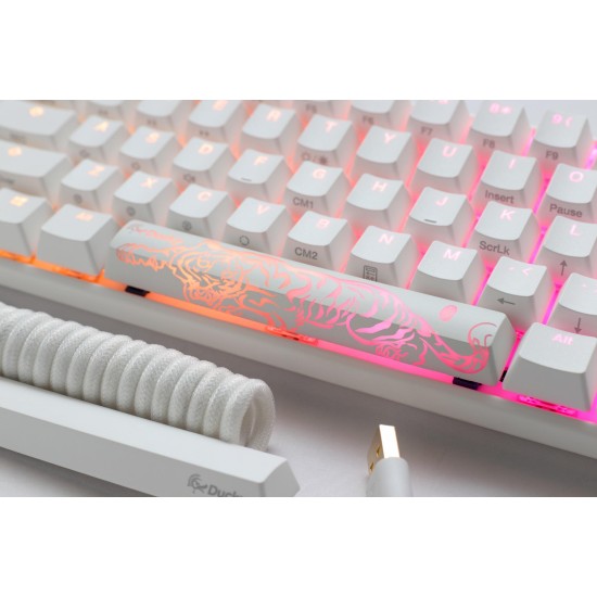 Геймърскa механична клавиатура Ducky One 3 Pure White SF 65%, Hotswap Cherry MX Clear, RGB, PBT Keycaps