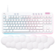Геймърска механична клавиатура Logitech G G713, TKL, Tactile, RGB LED, US Layout, бяла