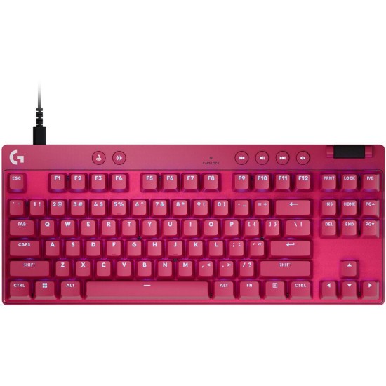 Геймърска механична клавиатура Logitech G Pro X RAPID TKL, Magnetic Analog Switch, Magenta Геймърска механична клавиатура Logitech G Pro X RAPID TKL, Magnetic Analog Switch, Magenta