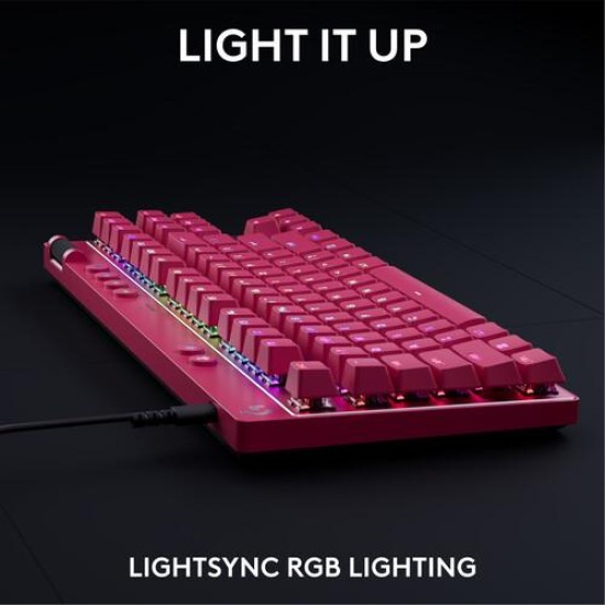 Геймърска механична клавиатура Logitech G Pro X RAPID TKL, Magnetic Analog Switch, Magenta Геймърска механична клавиатура Logitech G Pro X RAPID TKL, Magnetic Analog Switch, Magenta