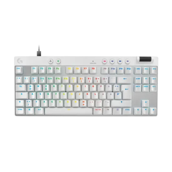 Геймърска механична клавиатура Logitech G Pro X RAPID TKL, Magnetic Analog Switch, Бял Геймърска механична клавиатура Logitech G Pro X RAPID TKL, Magnetic Analog Switch, Бял