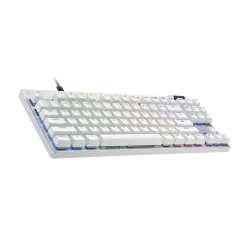 Геймърска механична клавиатура Logitech G Pro X RAPID TKL, Magnetic Analog Switch, Бял