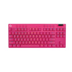 Геймърска механична клавиатура Logitech G Pro X TKL Lightspeed Tactile Switch, Magenta